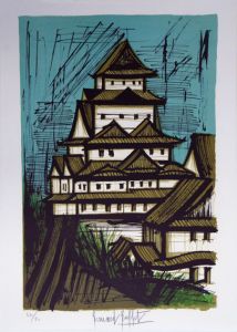 ベルナール・ビュッフェ版画額「Le Chateau Nagoya（名古屋城）」/Bernard Buffetのサムネール