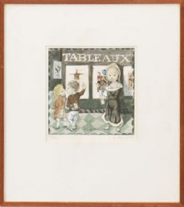 藤田嗣治版画額「Tableaux」/Leonard Foujitaのサムネール