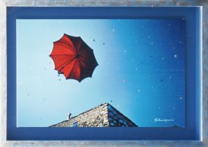 浅井慎平版画額「パブロ・カザルスの傘」/Shinpei Asaiのサムネール