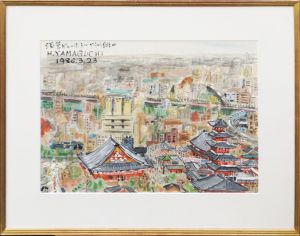 山口瞳画額「浅草ビューホテルからの眺め」/Hitomi Yamaguchiのサムネール