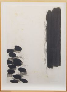 李禹煥版画額「島より1」/Lee Ufan