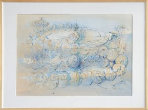 宇佐美圭司画額「孵化」/Keiji Usami