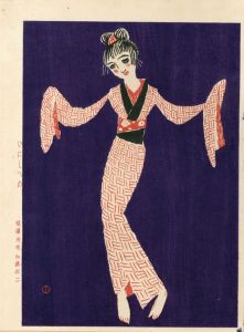 竹久夢二版画「いにしへの」/Yumeji Takehisa