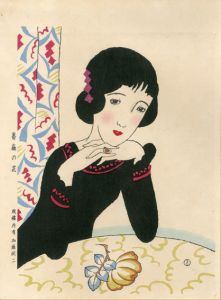 竹久夢二版画「薔薇の花」/Yumeji Takehisa