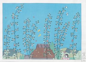 谷内六郎版画「雨あがり」/Rokuro Taniuchi