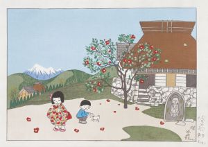 谷内六郎版画「椿」/Rokuro Taniuchi