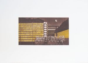 佐藤暢男版画「靖国神社　みたままつり」/Nobuo Satoのサムネール