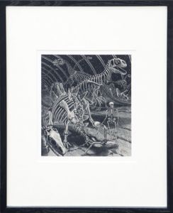 柄澤斎版画額「死と変容2-18　陳列室」/Hitoshi Karasawaのサムネール
