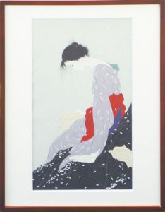 中島潔版画額「恋文」/Kiyoshi Nakajimaのサムネール