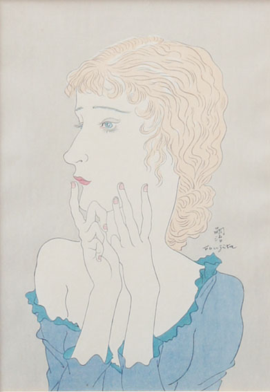 藤田嗣治版画額「ブロンドの女」 / Leonard Foujita | Natsume Books