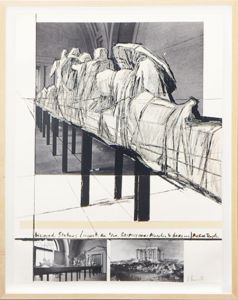 クリスト版画額「Wrapped Statues, Project for Die Glyptothek, Muchen」/Christo