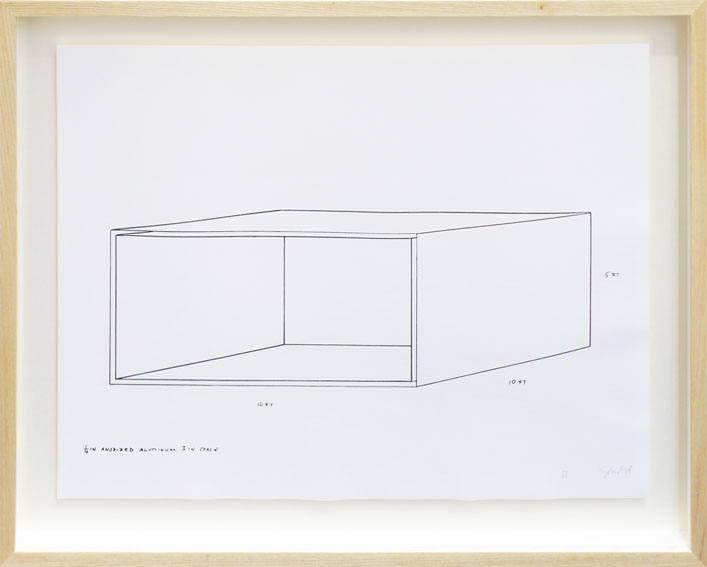 Donald Judd / ドナルド・ジャッド版画額「1/4 in Anodized Aluminum,3 in Space」