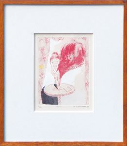 山本容子版画額「Girl」/Yoko Yamamotoのサムネール