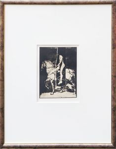 北川健次版画額「死と騎士と悪魔」/Kenji Kitagawa