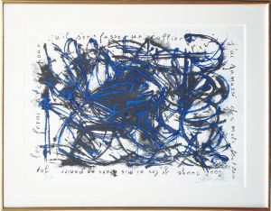 今井俊満版画額「フェリックス・ガタリとの詩画」/Toshimitsu Imaiのサムネール