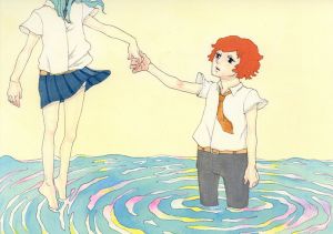 永島千裕ドローイング「きみと河に入った」/Chihiro Nagashimaのサムネール