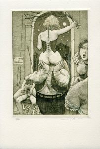 アルフォンス・イノウエ版画「蔵書票28」/Alphonse Inoue