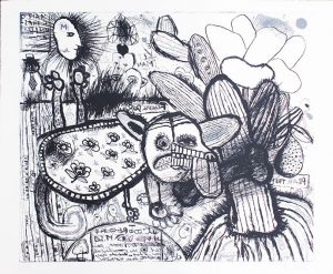 藤原新也版画「ノア　動物千夜一夜」1/Shinya Fujiwaraのサムネール