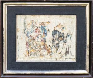 山本正画額「青と黄」/Sei Yamamotoのサムネール