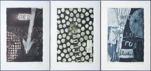 ジャスパー・ジョーンズ版画額「Red」「Yellow」「Blue」/Jasper Johnsのサムネール