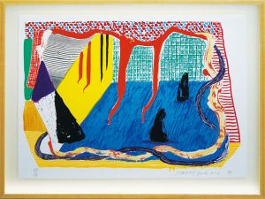 デイヴィッド・ホックニー版画額「Ink In The Room」/David Hockney