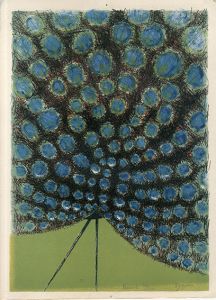 泉茂版画「孔雀」/Shigeru Izumi