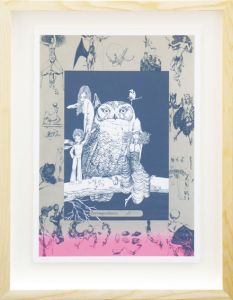 宇野亜喜良版画額「Correspondance」/Akira Uno