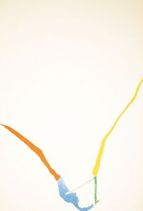 ヘレン・フランケンサーラー版画額(3)「What Red Lines Can Do」より/Helen Frankenthaler