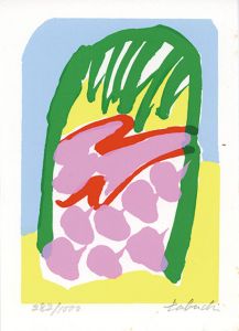 田淵安一版画「ハートの花びら-1」/Yasukazu Tabuchiのサムネール