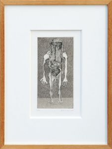 浜田知明版画額「お先真っ暗」/Chimei Hamada