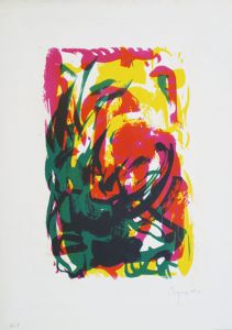 靉嘔版画「アンフォルメールNo.4」/Ay-O