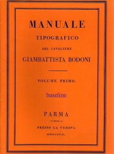 Baseline Giambattista Bodoni Issue: Manuale Tipografico/のサムネール