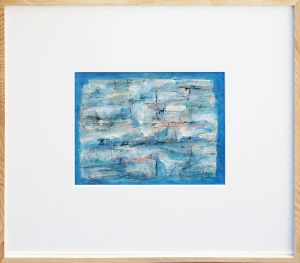 難波田龍起画額「丘の風景」/Tatsuoki Nambataのサムネール