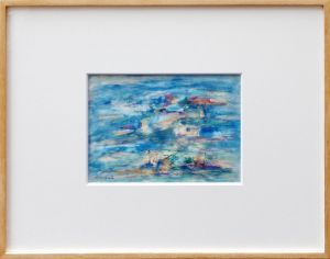 難波田龍起画額「海辺にて」/Tatsuoki Nambataのサムネール