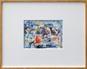難波田龍起画額「園庭」/Tatsuoki Nambataのサムネール