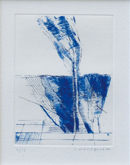 Isamu Wakabayashi / 若林奮版画額「西風-青」 | Natsume Books