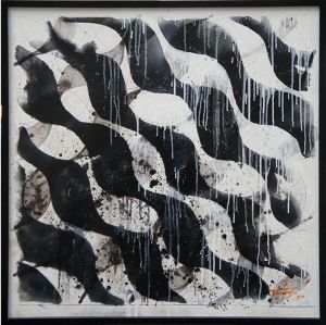 堂本尚郎画額「臨界・黒」/Hisao Domoto