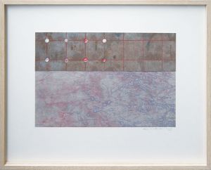 中村桂子画額「地の水-4」/Keiko Nakamura