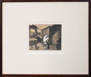 野中ユリ版画額「手、上方へ」/Yuri Nonakaのサムネール