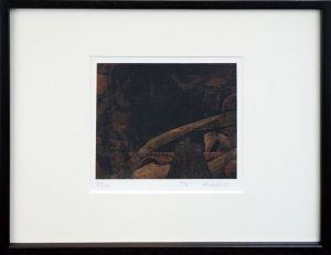 半田敬史郎版画額「森の記憶V」/Keishiro Handaのサムネール