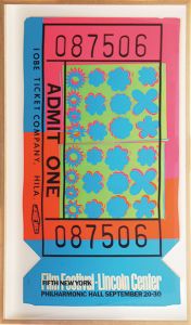 アンディ・ウォーホル版画額「Lincoln Center Ticket」/Andy Warhol