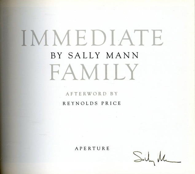 SALLY MANN IMMEDIATE FAMILY サリーマン（サリー・マン写真集