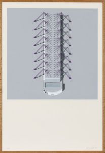 磯崎新版画額「Convention Center」/Arata Isozakiのサムネール