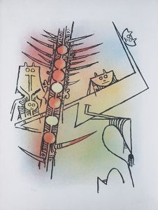 ヴィフレド・ラム版画「Le Feu Vert」/Wifredo Lam