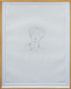 舟越桂版画額「Study」/Katsura Funakoshiのサムネール