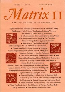 Matrix11: A Review For Printers & Bibliophiles/