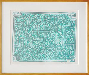 キース・ヘリング版画額「Chocolate Buddha 5」/Keith Haringのサムネール