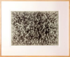 難波田龍起版画額「人々より何処に」/Tatsuoki Nambataのサムネール