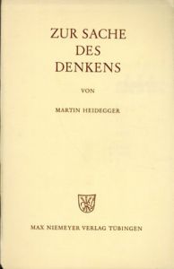 ハイデガー　思索の事柄へ　Zur Sache Des Denkens/Martin Heideggerのサムネール