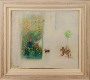 鴨居羊子画額「クレタの夏」/Yoko Kamoiのサムネール